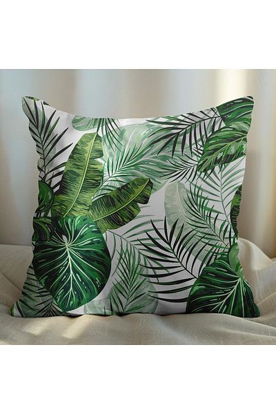 EJOYA Green Leaf Patterned Pillow Set of 2 - 45cm 113437