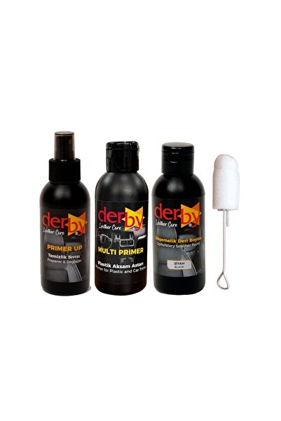 Derby Siyah Oto Torpido Ve Iç Kapı Plastik Aksan Bakım Boyama Seti 100 ml