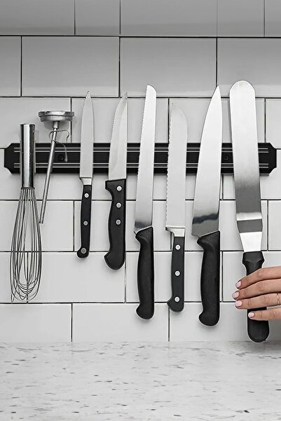ThenTech Duvara Asılabilir Mıknatıslı Bıçak Asma Aparatı 55cm Bıçak Askı Aparatı Metal Eşya Askısı Mıknatıslı