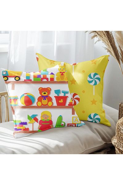 EJOYA 45cm Wide Set of 2 Pillow and Throw Pillow for Children's Room - 113496