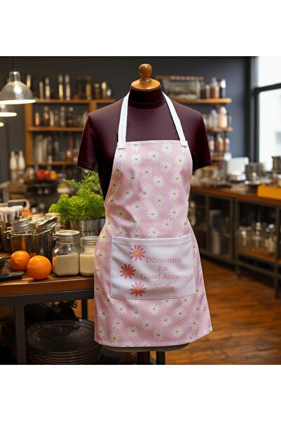 EJOYA Kişiye Özel Isimli Dünyanın En Güzel Annesi Mutfak Önlüğü 113142