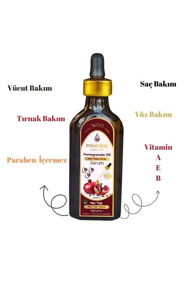 paksa Anti-Wrinkle Pomegranate Oil Hair-Face-Nail and Body Serum 100 ml