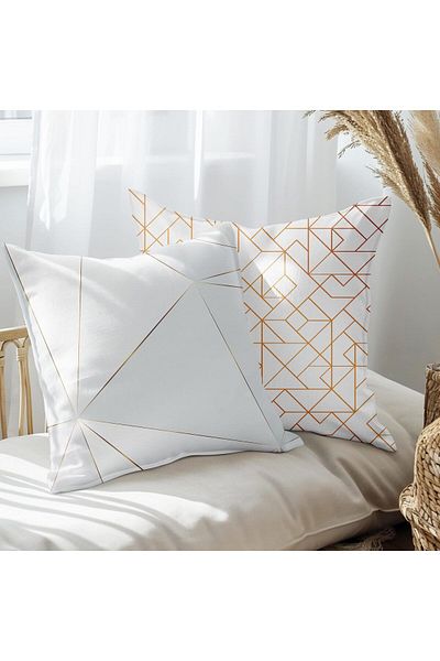 EJOYA Set de 2 perne și perne cu design modern - 45 cm 113577