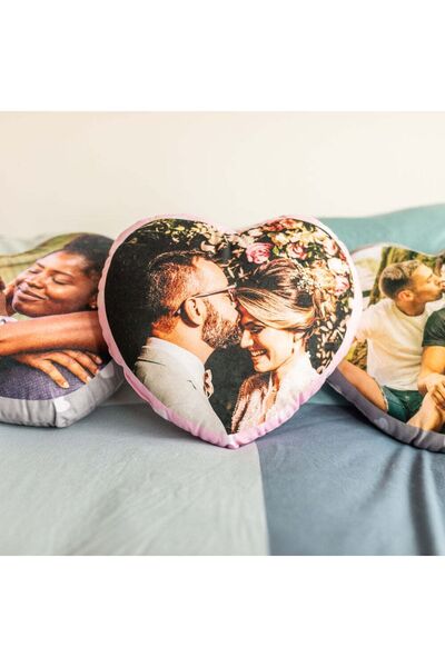 EJOYA Kişiye Özel Fotoğraflı Kalp Yastık 107045