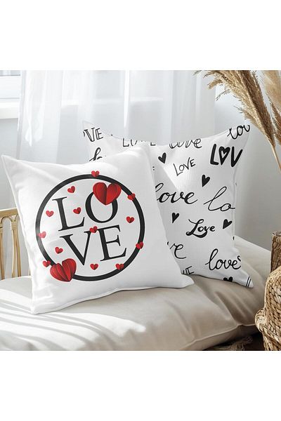 EJOYA Love Themed 2-piece Pillow Set - 45cm, Inner and Throw Pillow Case 113460