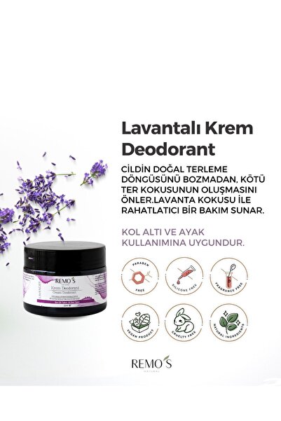 RemosNatural Krem Deodorant Lavantalı 50 Ml