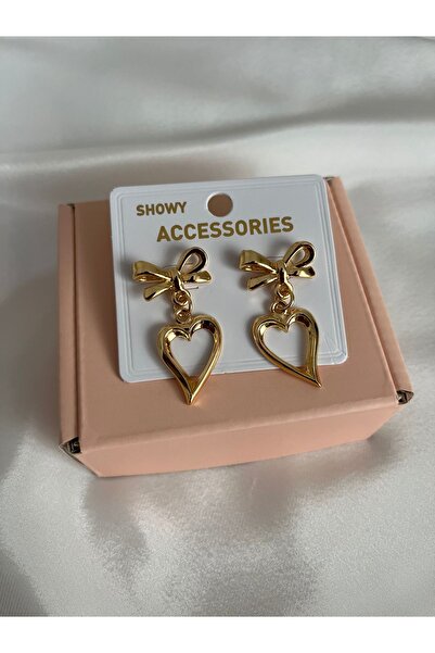 Alexis Carrel Vintage Bow Heart Dangle Earrings