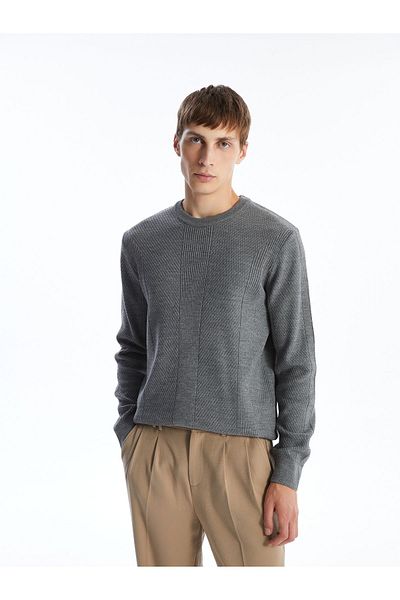 LC Waikiki Men's Knitwear Sweater - Long Sleeve, Crew Neck