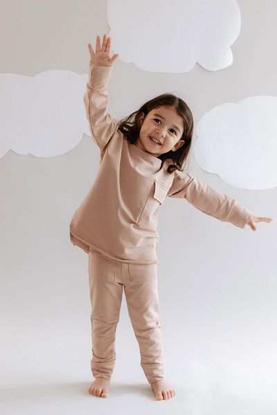 C&City Kinder-Trainingsanzug-Set 9270 Milchkaffee