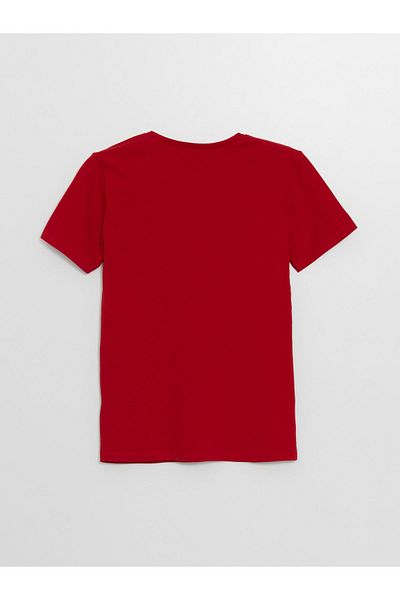 LC Waikiki Fata - Tricou cu maneca scurta cu imprimeu cu decolteu