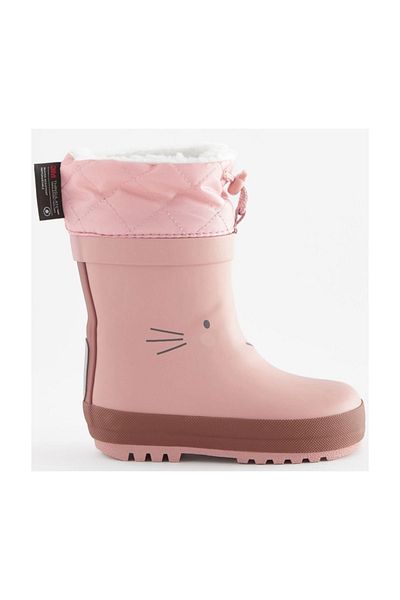 Next Thermal Pink Rabbit Rain Boots
