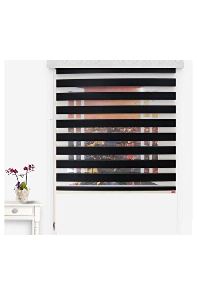 NetworkAvm Bambu Siyah Düz (ETEK DİLİMSİZ) Stor Zebra Perde