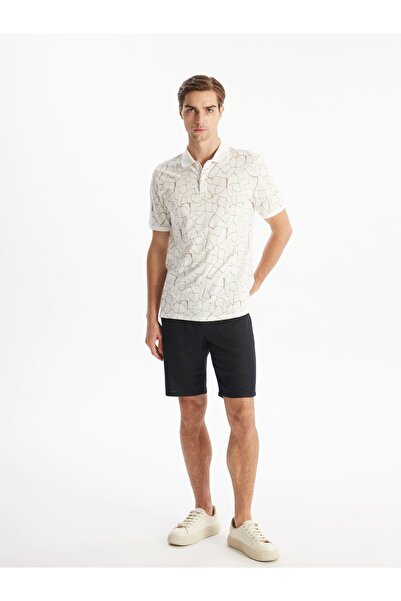 LC Waikiki Pánské tričko Pique Patterned Polo Collar - Krátký rukáv