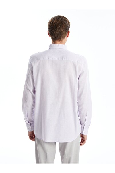 LC Waikiki Poplin férfi ing - hosszú ujjú, csíkos, vékony szabású