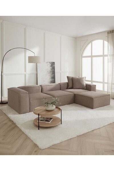 Mododizayn PUFY KÖŞE KOLTUK - Kahverengi Köşe Koltuk -(4 MODÜL )