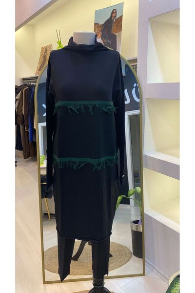 MissWhence Mi̇sswhence Black Knitwear Tunic - 248