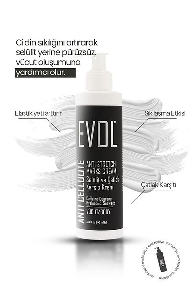 EVOL Anti-Cellulite and Stretch Mark Regional Slimming and Firming Gel (Cold Lipolise) 200 ml