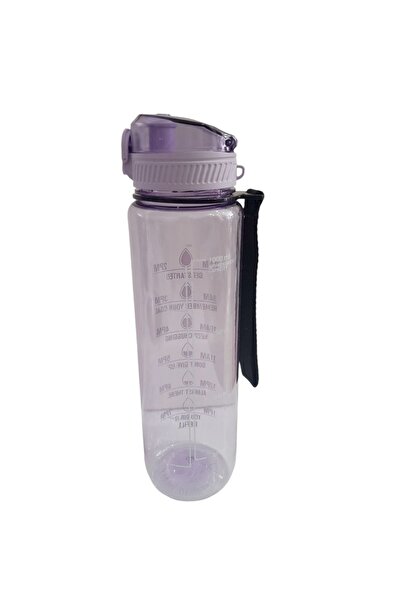AHİR TİCARET 1000 ml Motivational Transparent Athlete-Student Water Bottle