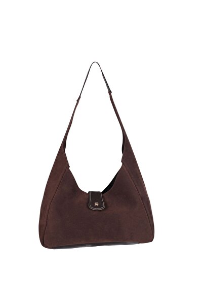 HBS kahve omuz çantası süet