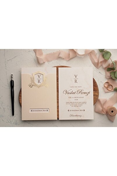 Erdem Düğün, Nişan, Nikah Davetiyesi (50 Adet) 9198