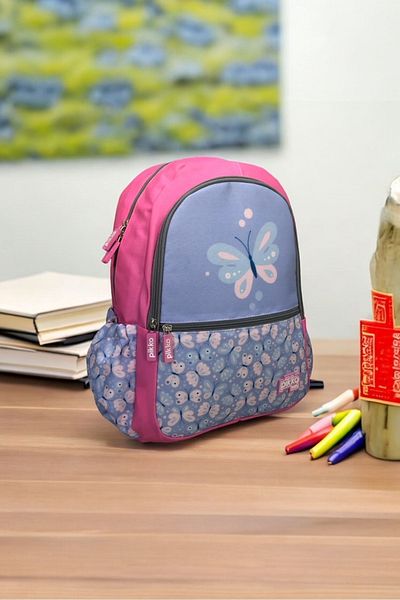 AGOÇANTA Geantă de școală cu model pentru fete liliac