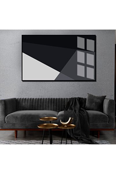 Harikabirev HARİKABİREV | FORMĂ ABSTRACTĂ GRAY-NEGRU-ALB ANTRACIT 2 | TABLA D...