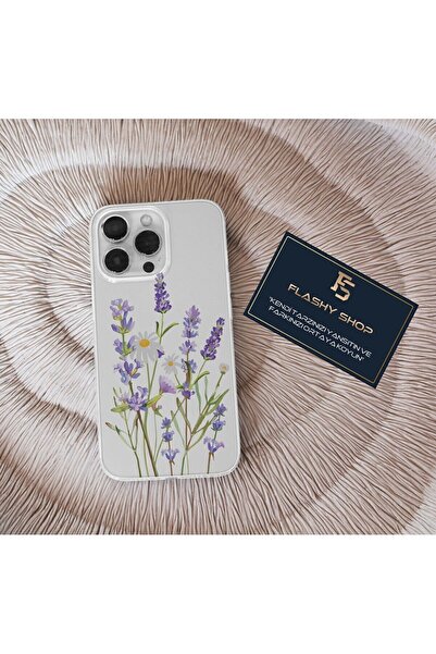 Flashy Shop Samsung Galaxy A54 Uyumlu Çiçek Desenli Şeffaf Kılıf