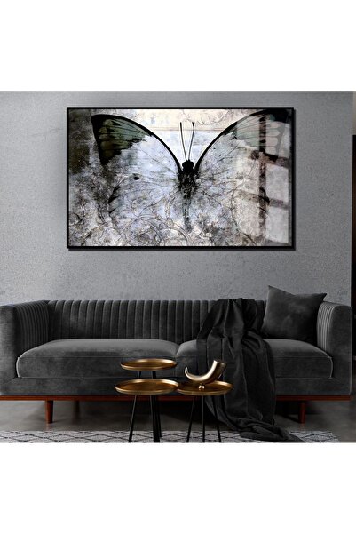 Harikabirev HARİKABİREV | ARĂTĂRI DE FLUTĂ DE CULOARE GREY-GREEN ANTRACIT | TABLA DE STICLA TEMPLATA CU CADRU ORIZONTAL