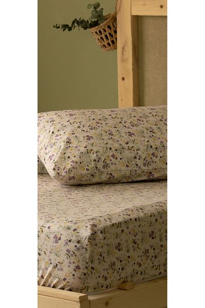 sutra 63 Wire Single 100% Cotton Sheet Set - 100X200+30 cm