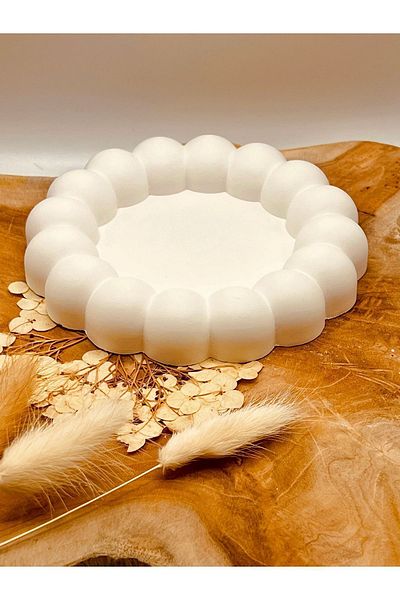 AMBER HOME Set of 2 Decorative Bubble Plates