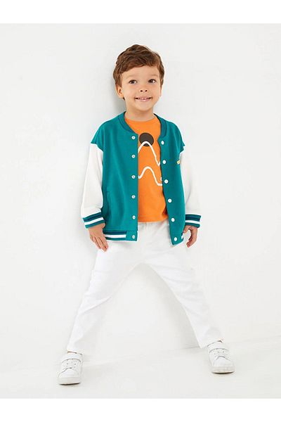 LC Waikiki College Collar Long Sleeve Baby Boy Bomber Jacket