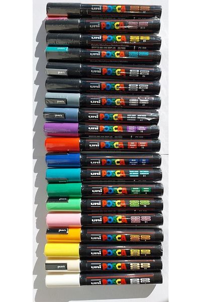 Uni Posca Set of 19 Posca Marker PC-5m (1.8-2.5mm)