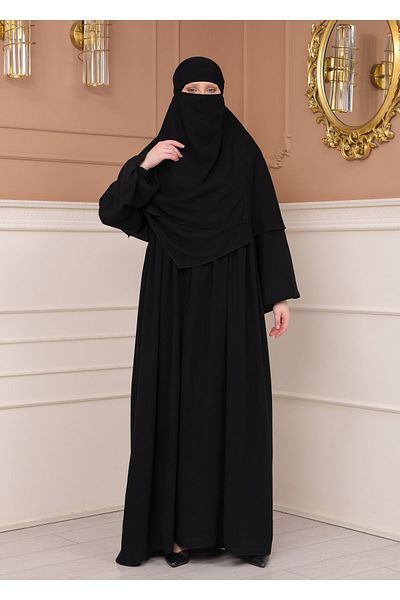 Şahane Dress Double Set - Dress and Shawl and Veil - medina silk