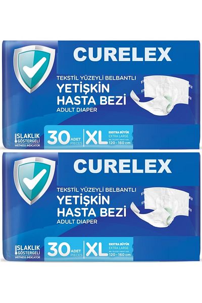 Curelex Extra Large Size Adult Diapers - 120-170 Cm, 60 Pieces
