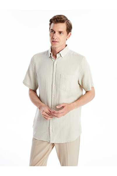 LC Waikiki Herrenhemd – reguläre Passform, kurze Ärmel, Dobby