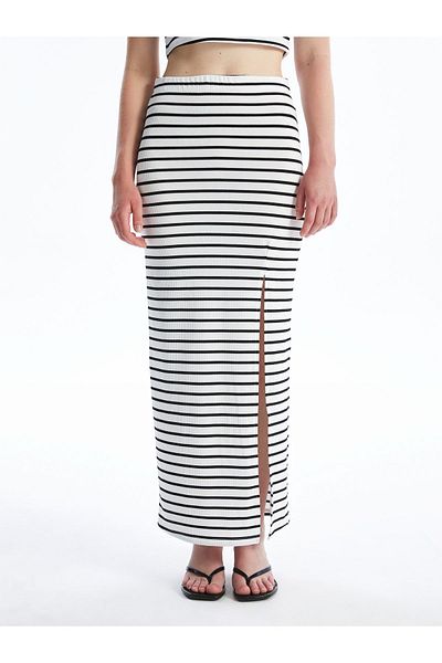 LC Waikiki Fusta de damă slim fit cu dungi