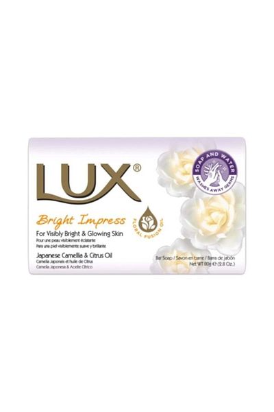 LUX 6 Pieces White Luxury Soap - 80 Gr. Bright Impress