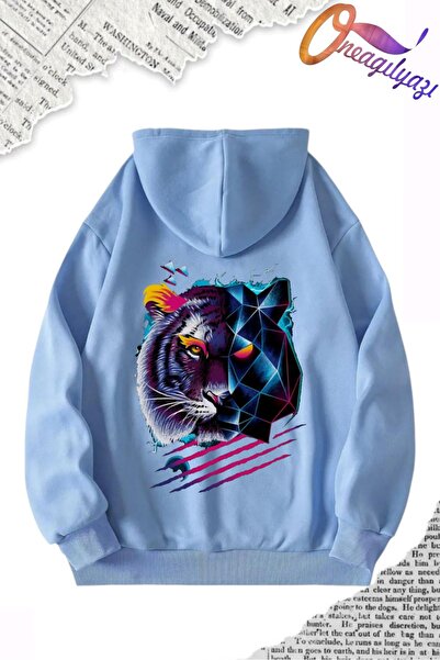 oneagılyazı Hanorac cu glugă și imprimeu