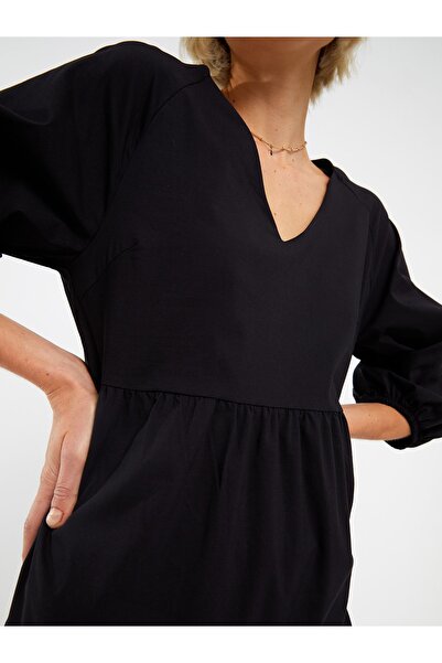 LC Waikiki Poplin V-Neck Women's Dress