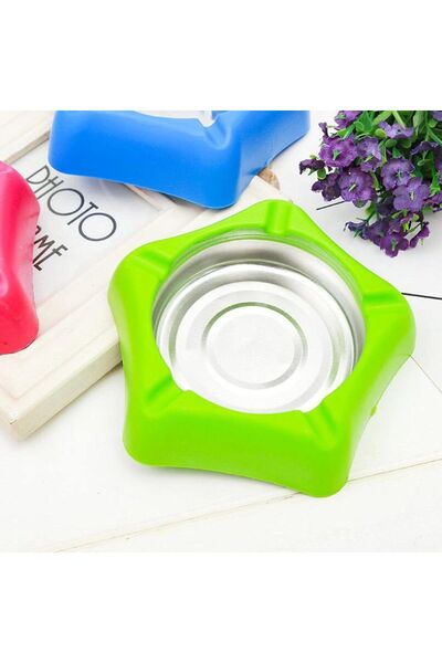 Righton Ανοξείδωτος μεταλλικός πλαστικός επιμεταλλωμένος ταψί για τσιγάρα με πολύχρωμο αστέρι