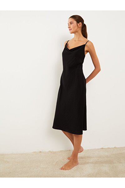 LC Waikiki Straight Strap Draped Collar Women's Nightgown