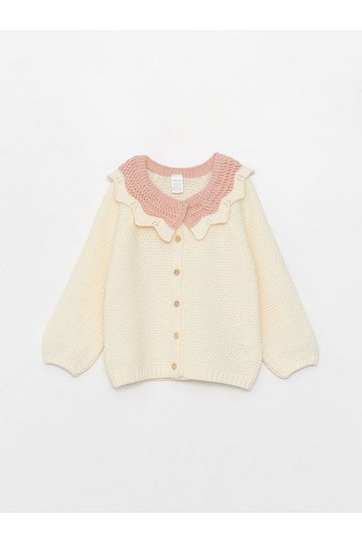 LC Waikiki Dětský límec s dlouhým rukávem Holčička pletený Cardigan