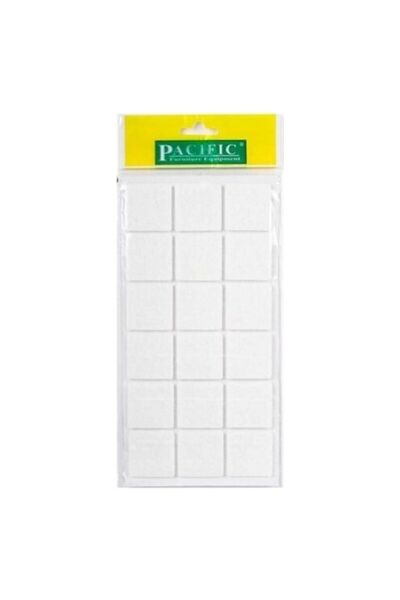 PACIFIC Kare Yapışkanlı Beyaz Keçe 30 Mm X 30 Mm 21'li