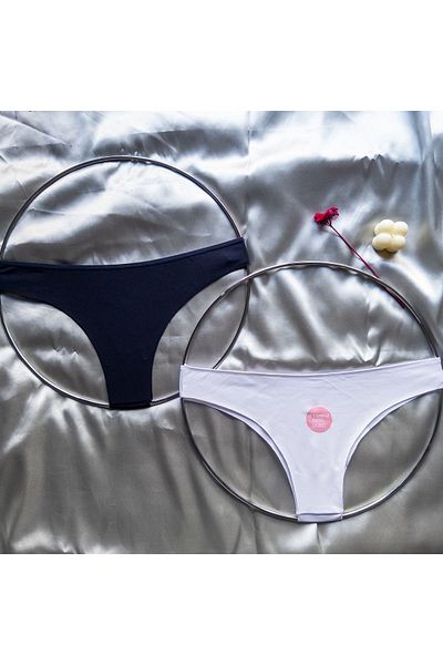 Rintalia Cotton Basic Women's Brazilian Panties Set of 2