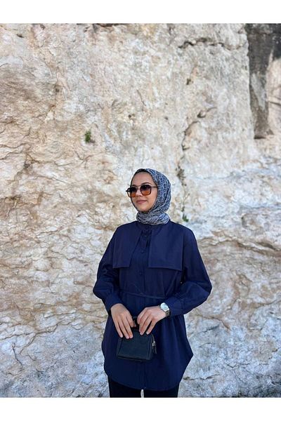 W WARGA Waist Lace-up Windbreaker Tunic