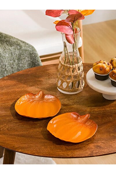 LC Waikiki HOME Mat Turuncu Bal Kabağı Figürlü Cam Kase Seti 2'li