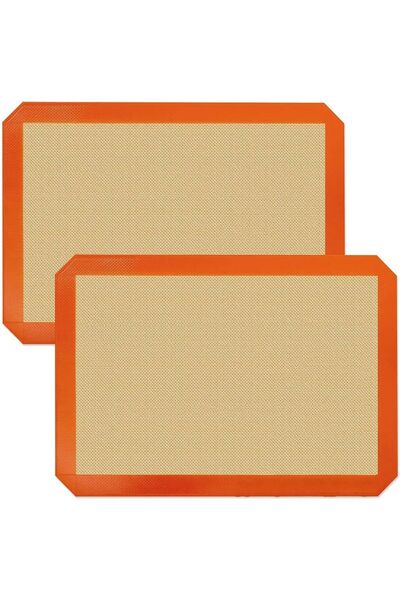 obrigado 1 Adet Makaron Yanmaz Yapışmaz 30cmx40cm Fırın Matı Profesyonel Pişi...