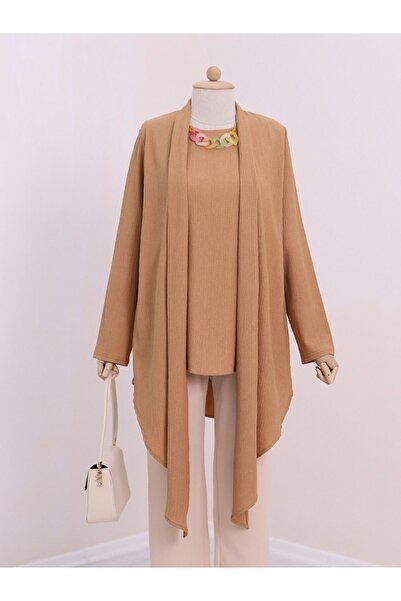 HİJABAYA Асиметричний виріз, комір-шаль, намисто, туніка з криволінійними краями