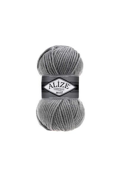 Alize Süperlana Maxi Χοντρό Πλεκτό Σχοινί 087 Κάρβουνο Γκρι