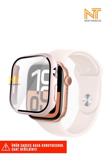 Nezih Case Apple Watch Serisi 10 Uyumlu 42mm / Seri 11 42mm Uyumlu Sert PC Ka...